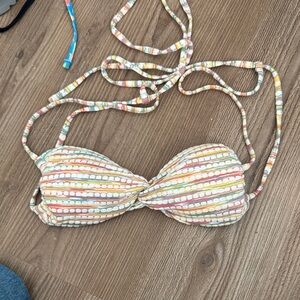 Striped Multicolor Bikini Top